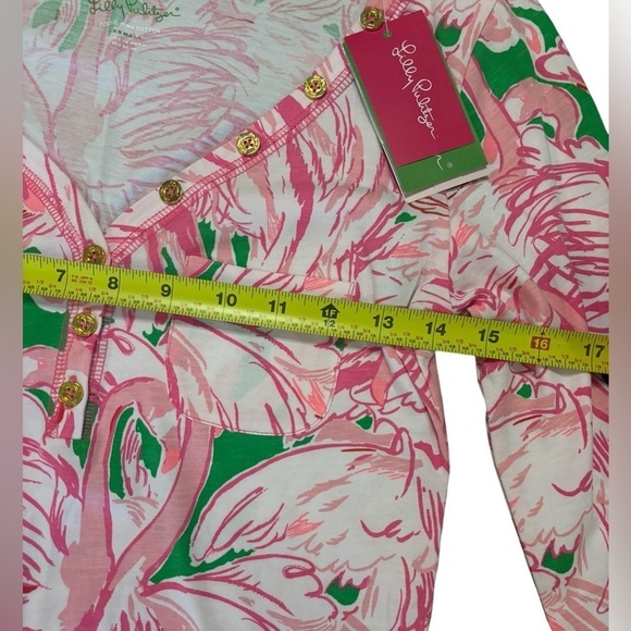 LILLY PULITZER Womens XS Pink Colony Flamingo Print Cotton Palmetto Shif… - Picture 7 of 9